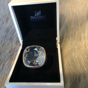 Swarovski crystal ring set in sterling silver